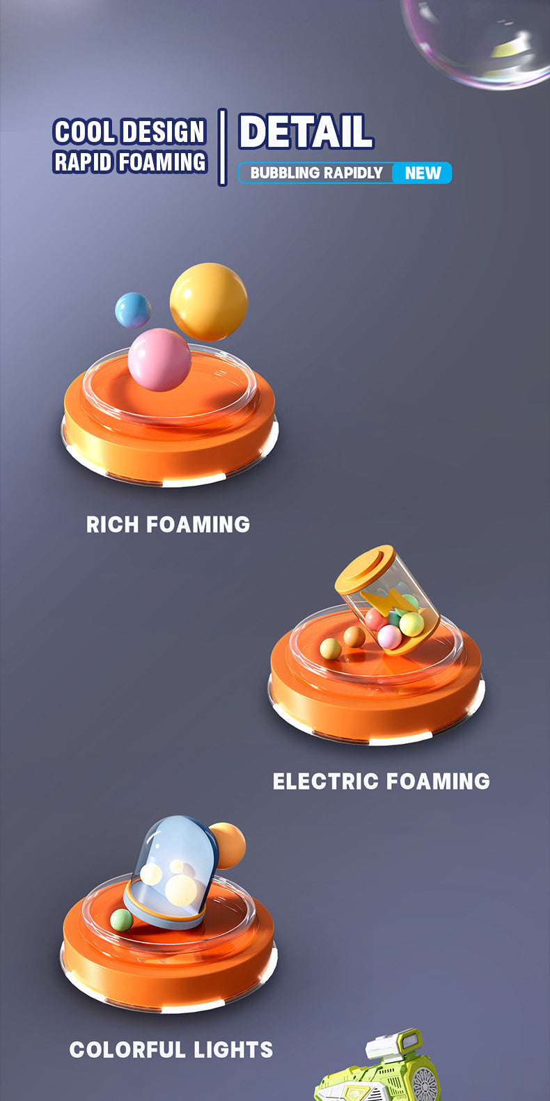 Electric Space Soap Bubble Gun Automatic Bubble Machine Maker Lights Astronaut Outdoor Games Park Toys for Kids Children's Gift