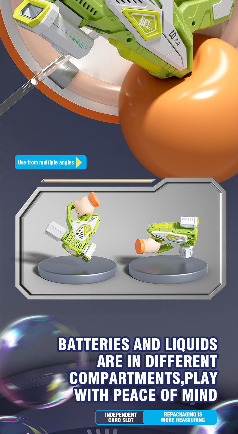 Electric Space Soap Bubble Gun Automatic Bubble Machine Maker Lights Astronaut Outdoor Games Park Toys for Kids Children's Gift