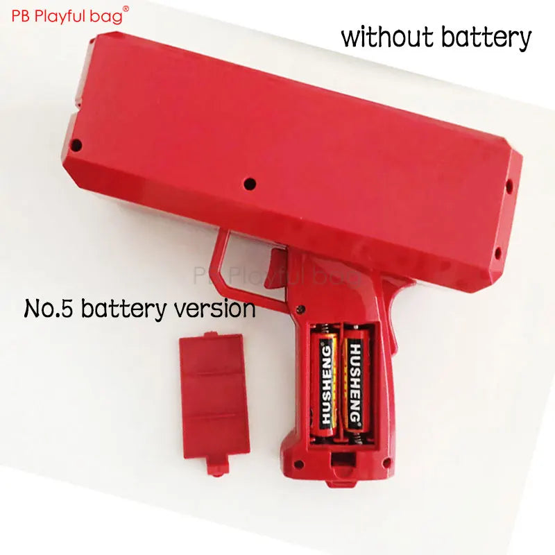 Playful bag Electric money spraying gun Money jet machine Creative indoor toys Fancy Decompression toys Christmas gifts AB11