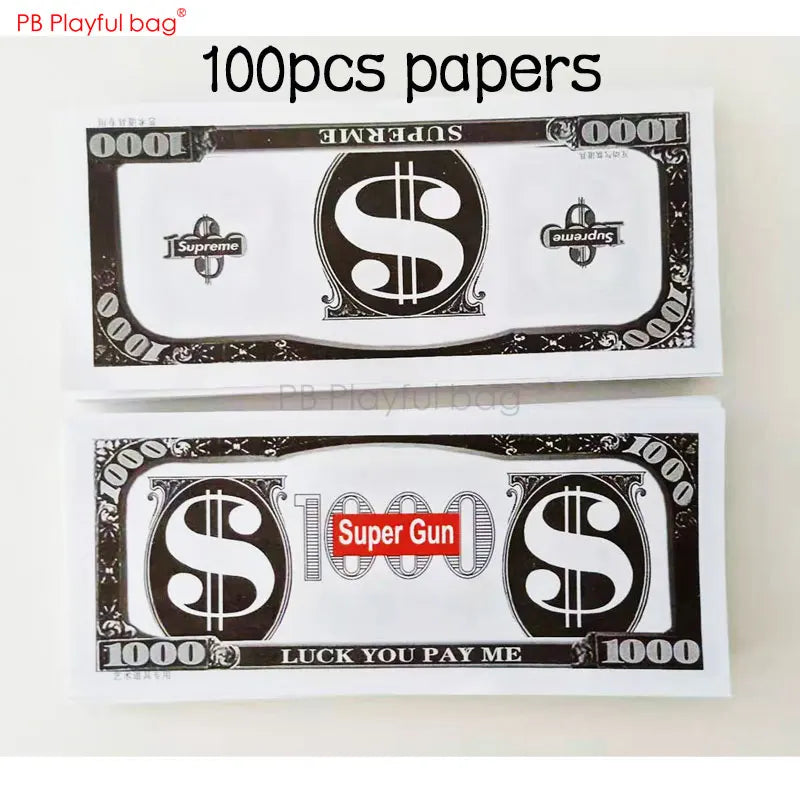 Playful bag Electric money spraying gun Money jet machine Creative indoor toys Fancy Decompression toys Christmas gifts AB11