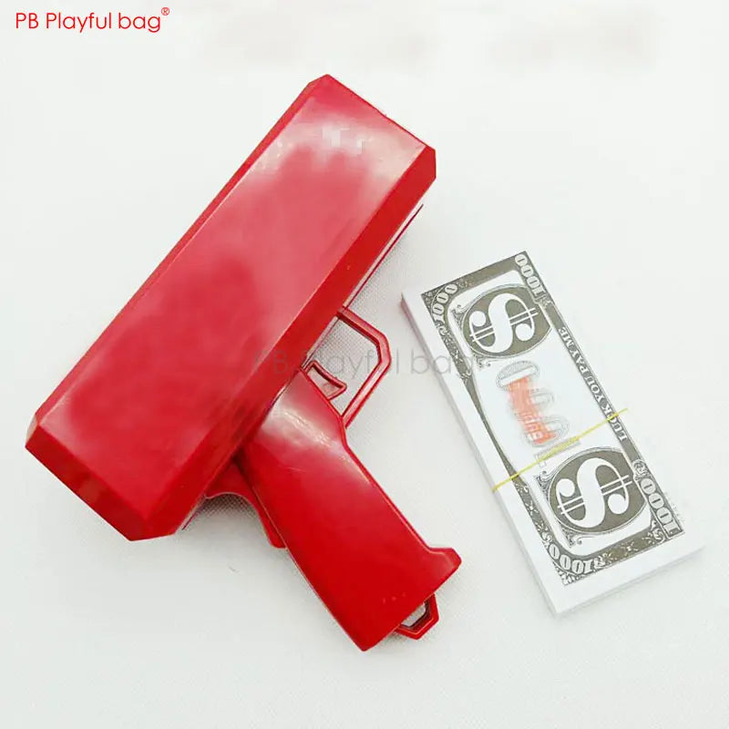 Playful bag Electric money spraying gun Money jet machine Creative indoor toys Fancy Decompression toys Christmas gifts AB11