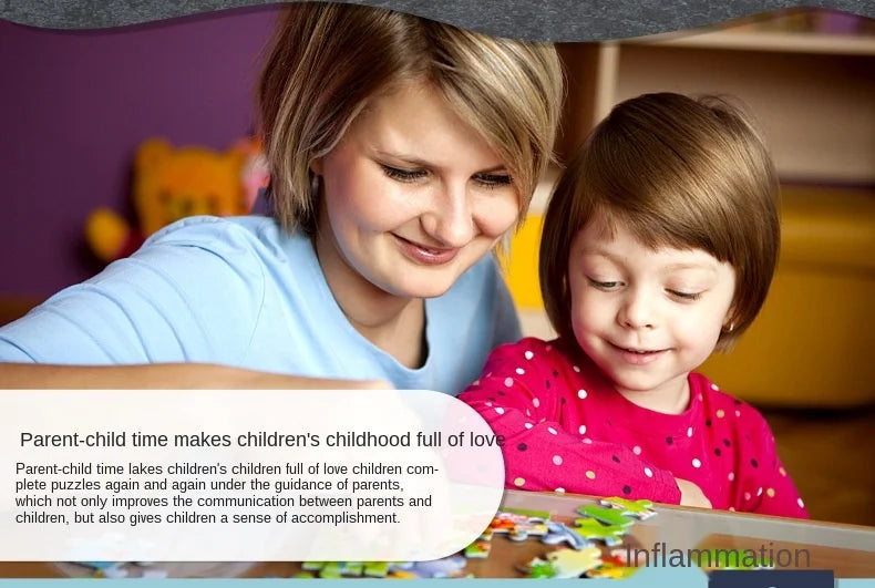 11cm/4.33in Wooden Jigsaw Puzzle Cartoon Animal Traffic Car Wood Puzzles for Kids Montessori Games Children Educational Toys