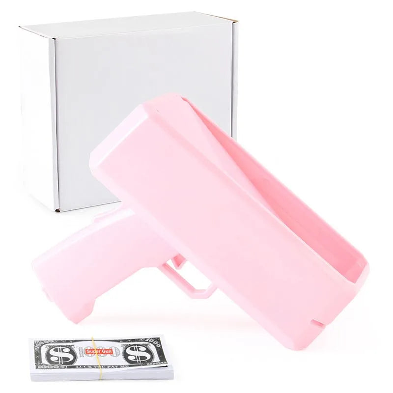 Super Money Gun Shooter 'Make It Rain' Toy Gun for Kids Halloween Xmas Holiday Party Game Indoor Outdoor Fun Birthday Gift