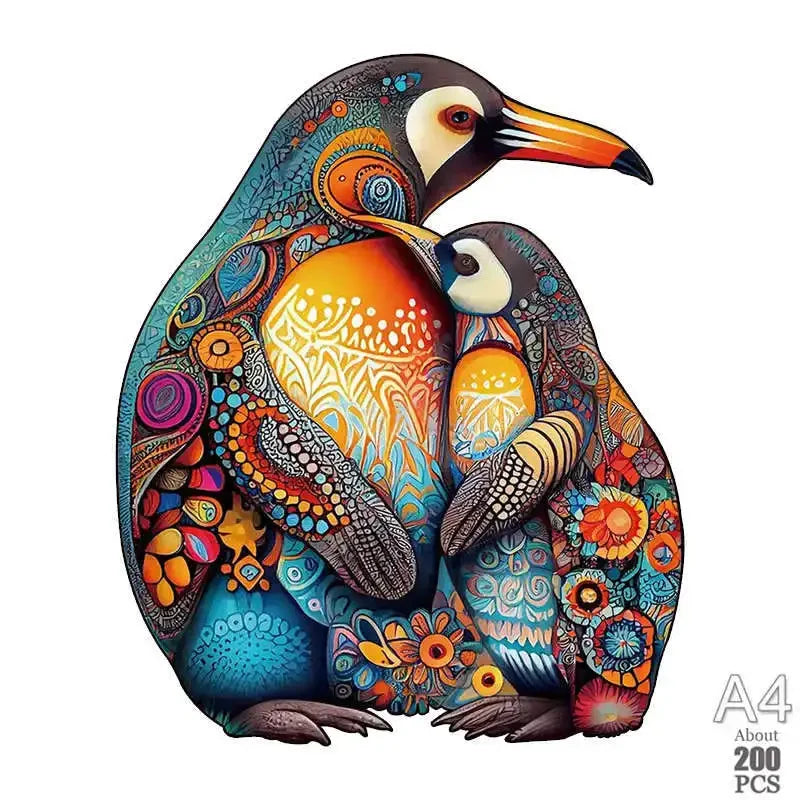 300 Pcs Wooden Puzzles Animal Jigsaw for Adults Kids Mysterious Lion Puzzle Holiday Gifts Interactive Games Toys Wood Jigsaw