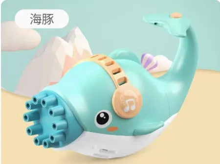 Tiger Blowing Bubble Machine Children's Handheld Gatling Machine Gun Electric Girl Heart Pop Toy