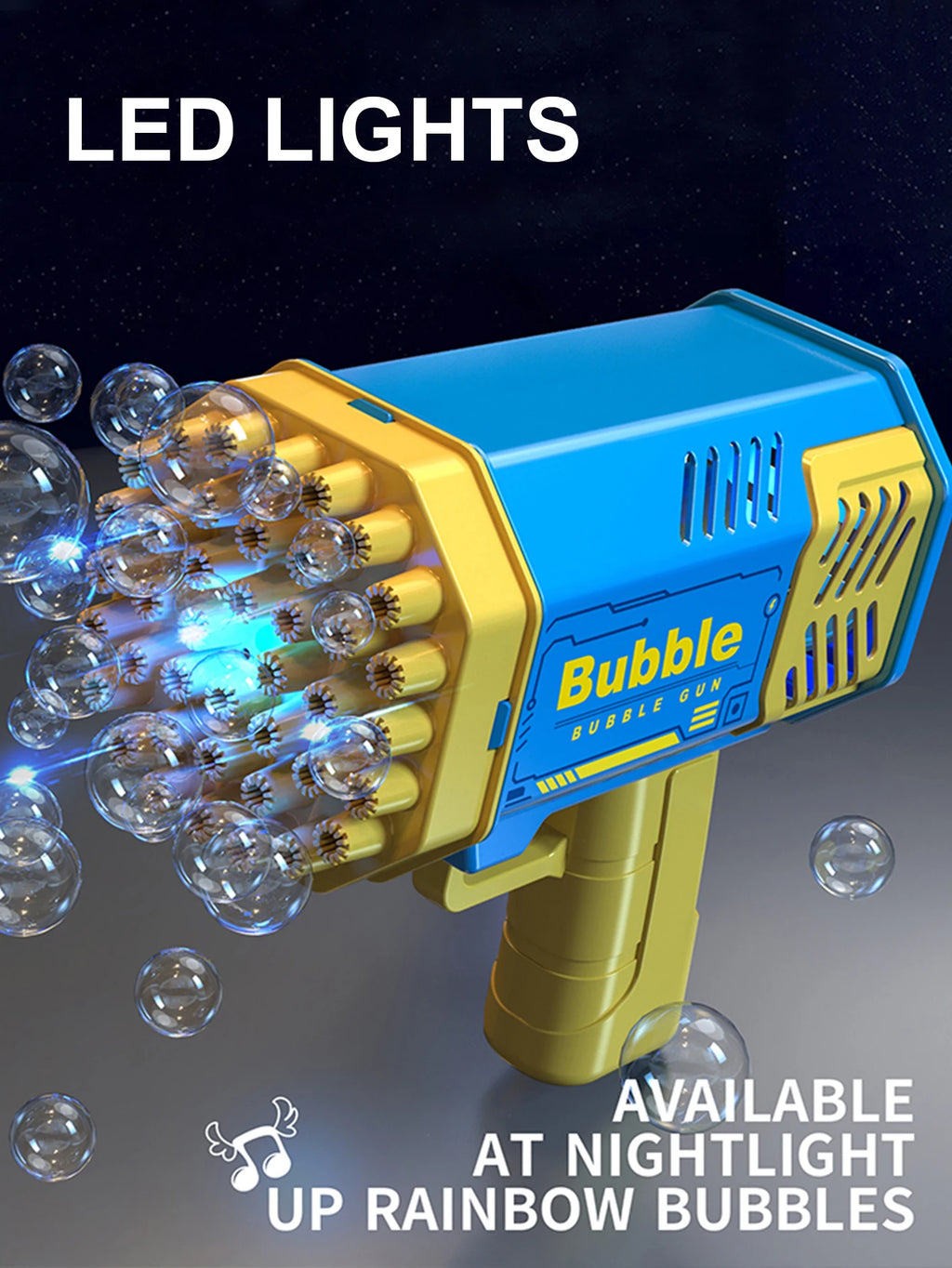 40 Hole bubble toy Launcher Handheld Portable Electric Automatic Bubble Gun Party Birthday Gift Toy(without Bubble Water)