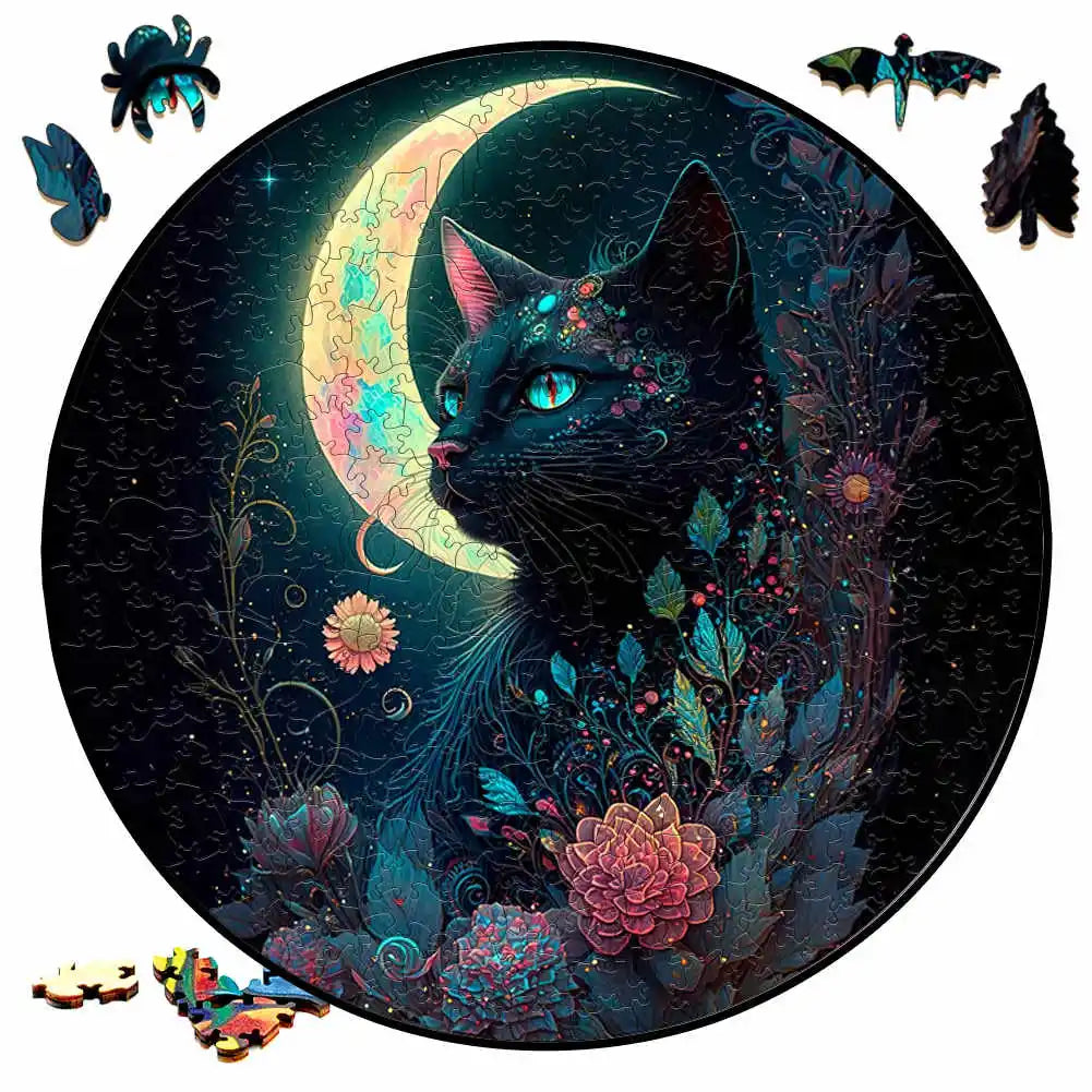 Populal Cat Jigsaw Wooden Puzzle Children'S Puzzle Gifts Unique Family Puzzle Games Wooden Diy Crafts Games