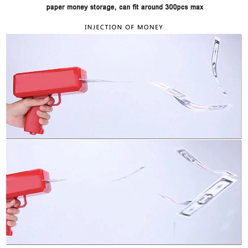 Shoot Money Gun Toy Funny Party Game Shoot Pistol Paper Money Wedding Birthday Christmas Decoration Shooter Throwing Kids Toys