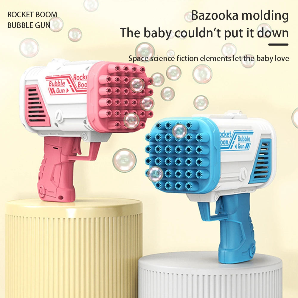 Children's 32 Hole Bubble Machine Electric Bubble Gun Outdoor Parent-child Bubble Blowing Toys