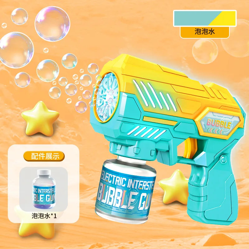 New Dinosaur Electric Automatic Light Bubble Machine Bubble Gun Summer Beach Bathing Outdoor Games Children's Gift Toys