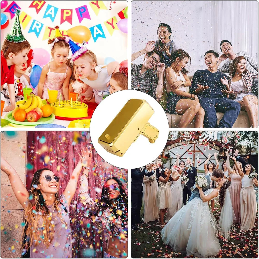 Money Shooter Gun That Look Real Fake Money Gun Shooter with Prop Money Handheld Spary Cash Gun for Game Movies Party Supplies