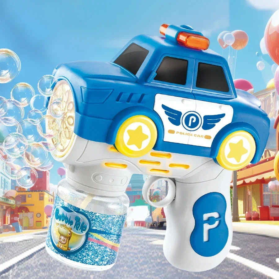 Bubbles Car Firetruck Electric Bubble Machine Police Truck Police Car Soap Bubbles Guns Kids Outdoor Games Party Toys Boys Girls