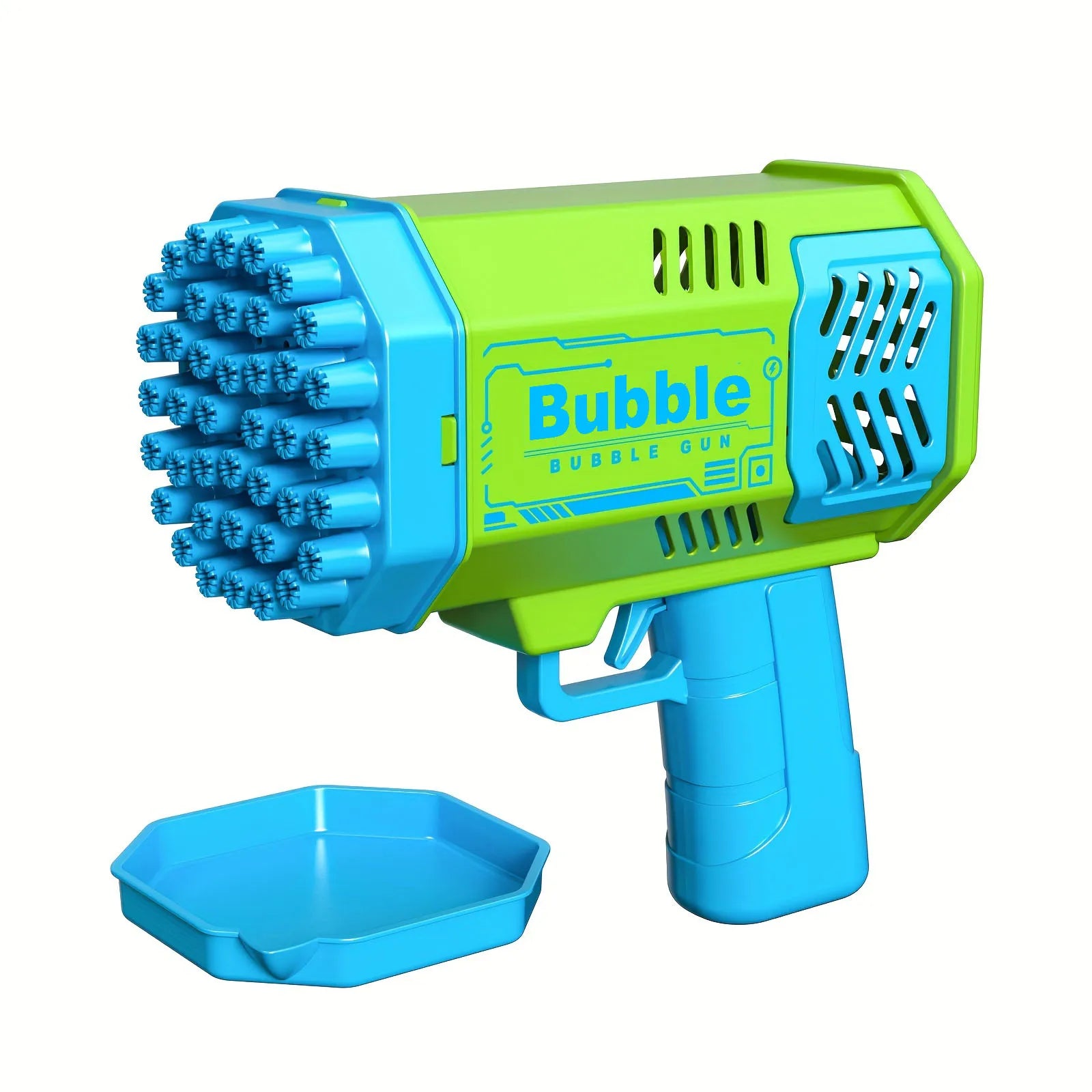 40 Holes Electric Bubble Machine Handheld Automatic Space Light Bubble Gun Kids Outdoor Battle Toys Without Bubble Water