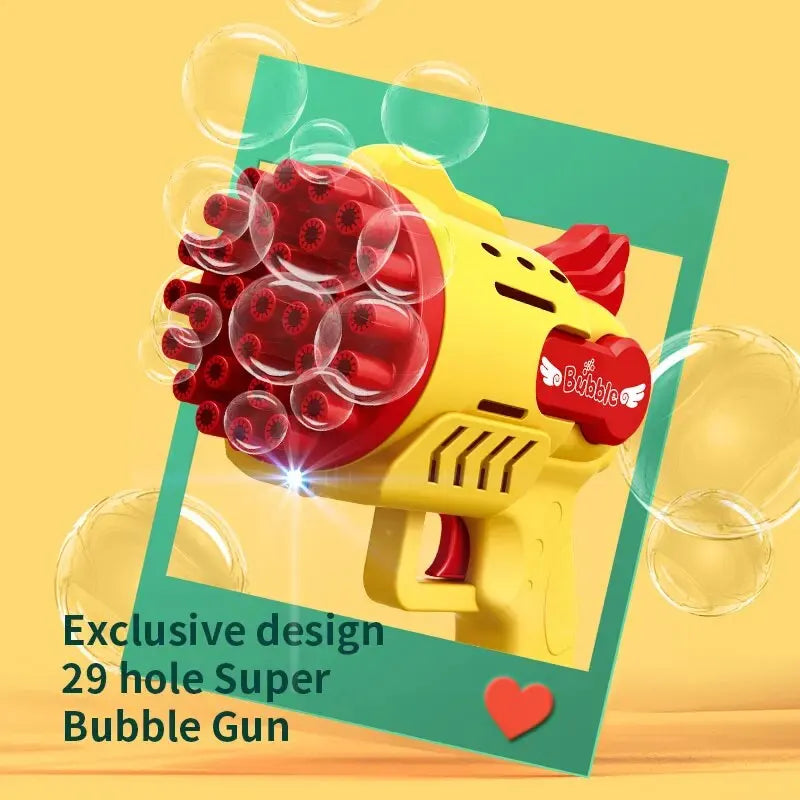 Clearance_Light-Up Bubble Gun - 29-Hole Gatling Blaster for Boys & Girls 6-14 Years Old(Batteries & Bubble Liquid Not Included)_