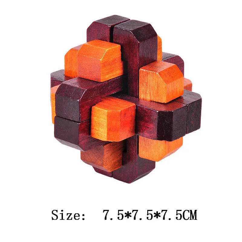 Lu Ban Puzzle Wooden Brain Toys IQ Games Children And Adults Casse Tete Rompecabezas 3D De Madera Juegos De Inteligencia