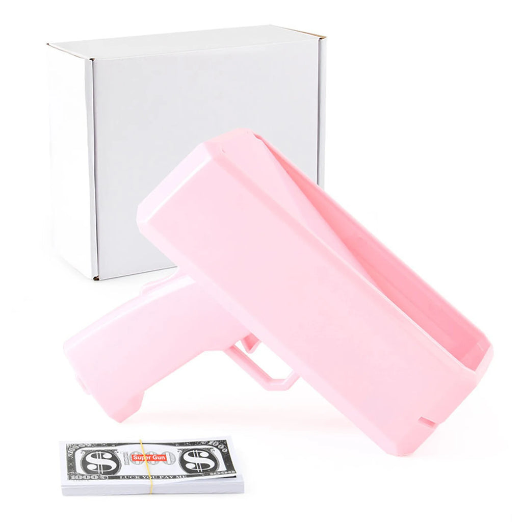 Shoot Money Gun Toy Funny Party Game Banknote Shoot Pistol Paper Money Wedding Birthday Decoration Shooter Throwing Toys Kids
