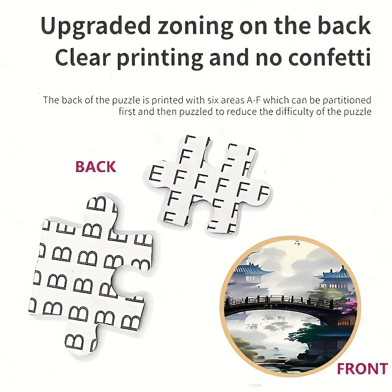 1000 Pieces Jigsaw Puzzle for Adults Peach Blossom Spring Environmentally Friendly Paper Christmas Gift Toy 19.7 x 27.6 inches