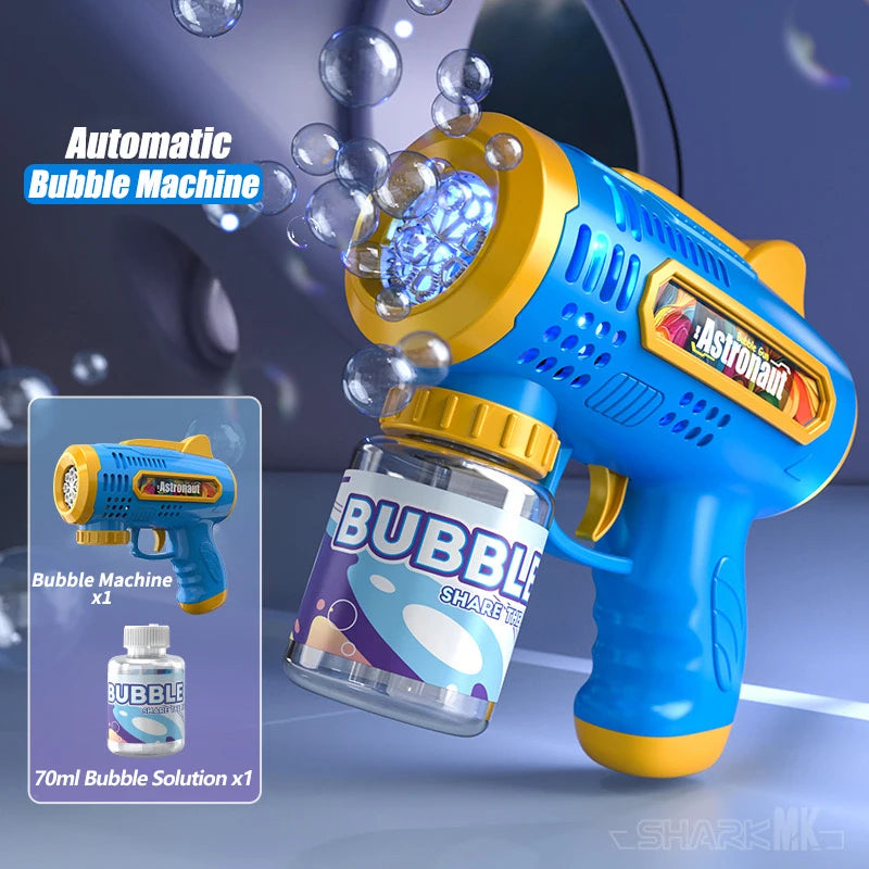 8 Hole Bubble Gun, Automatic Bubble Machine Children No-spill bubble toy Portable Park Bubble Blower for Kids