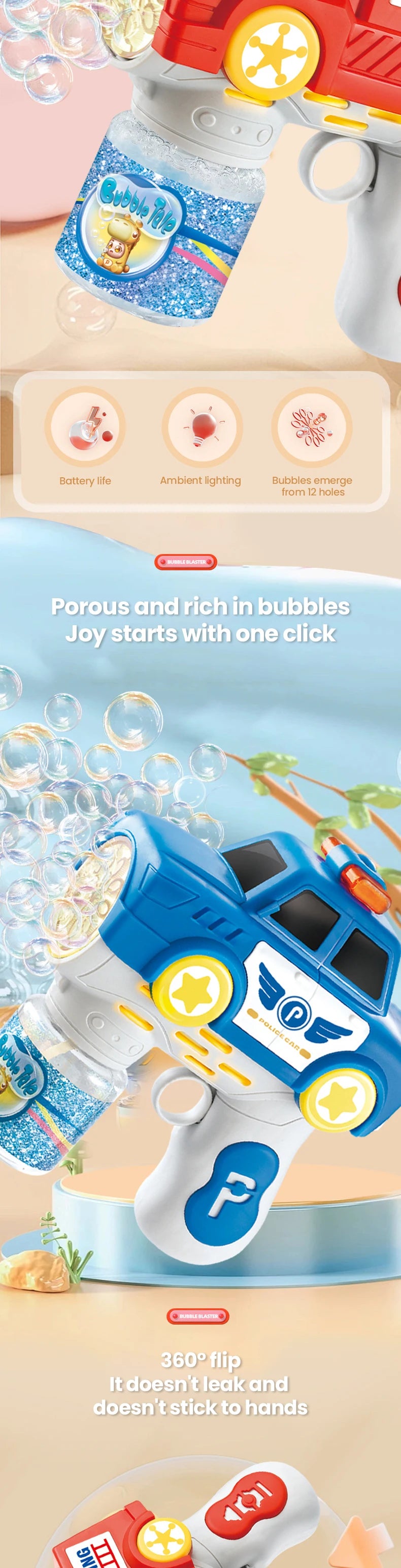 Bubbles Car Firetruck Electric Bubble Machine Police Truck Police Car Soap Bubbles Guns Kids Outdoor Games Party Toys Boys Girls