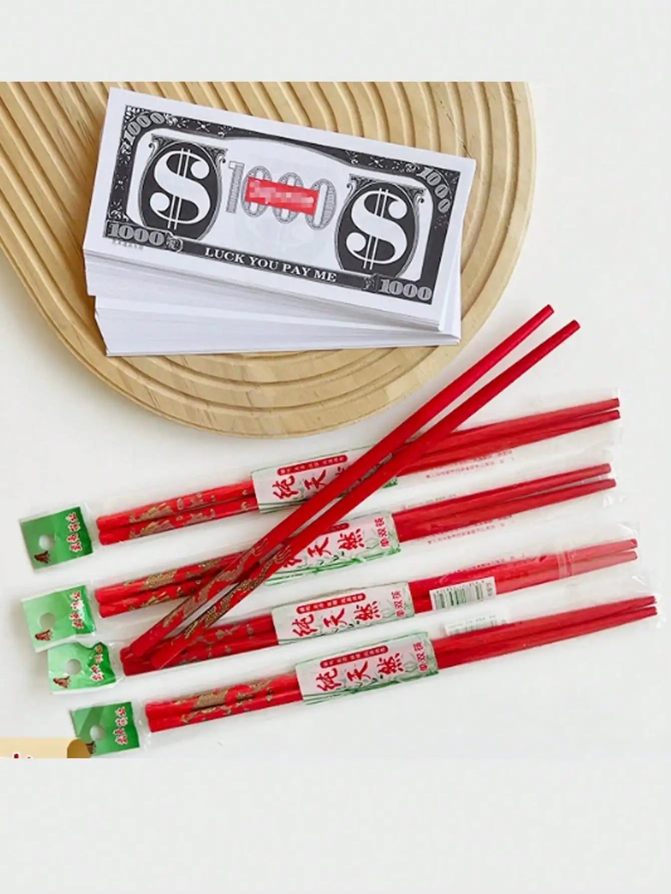 1Set Cash Cannon Money Gun for Wedding, Parties and Fun Include 50 Fake Dollar- Red