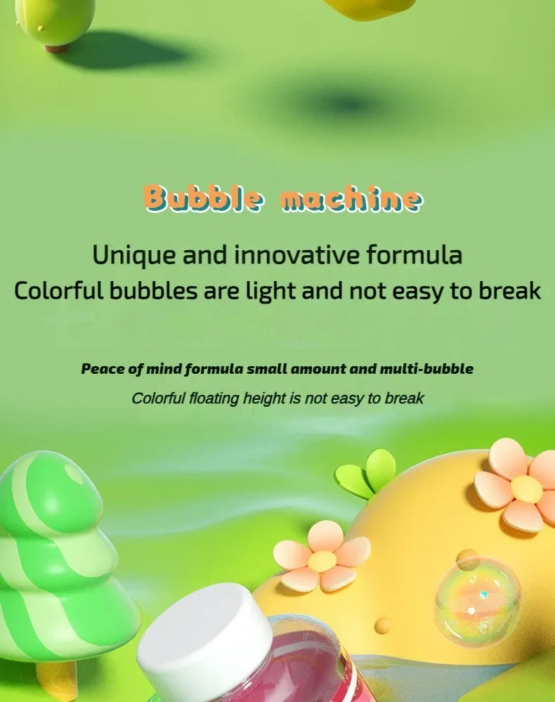 Space Electric Automatic Bubble Machine Bubble Gun Summer Beach Bathing Outdoor Games Children Fantasy Kids Bubble Toy