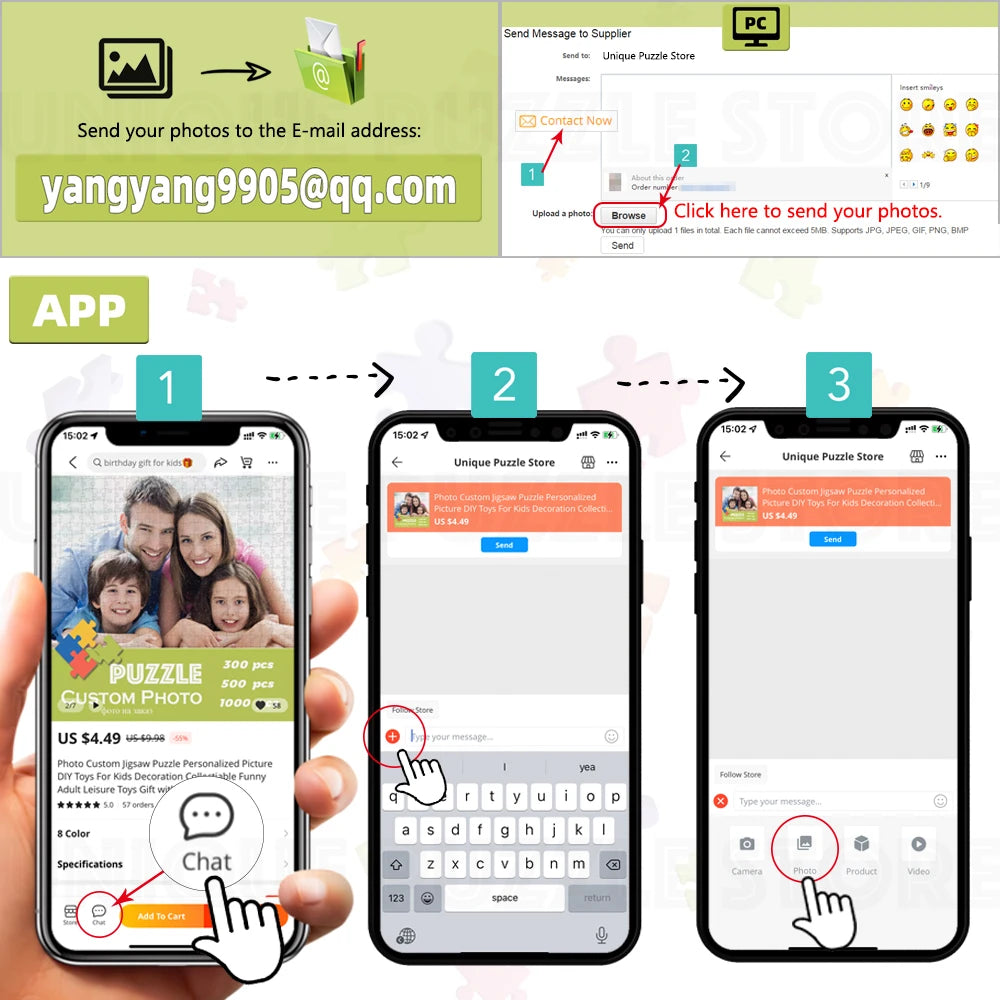 DIY Custom Jigsaw Puzzle Customize Your Own Personalized Picture Puzzle Anniversary Festival Gift Toy 108/200/300/500/1000/1500