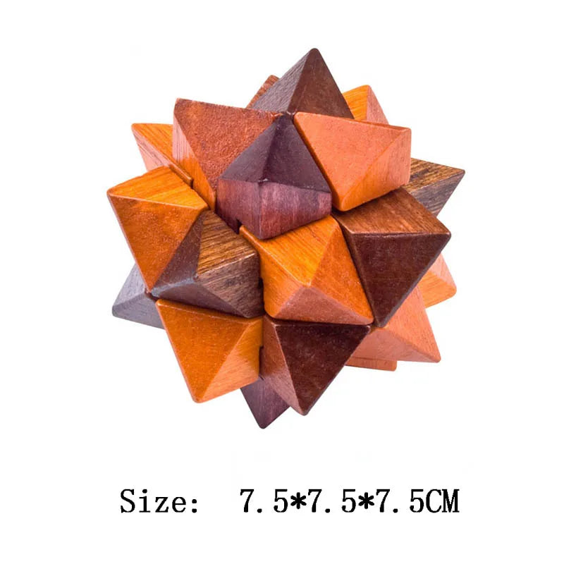 Lu Ban Puzzle Wooden Brain Toys IQ Games Children And Adults Casse Tete Rompecabezas 3D De Madera Juegos De Inteligencia
