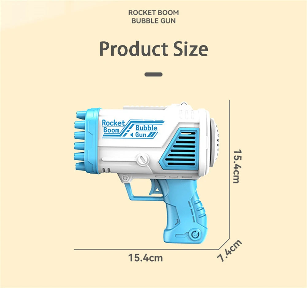 Children's 32 Hole Bubble Machine Electric Bubble Gun Outdoor Parent-child Bubble Blowing Toys