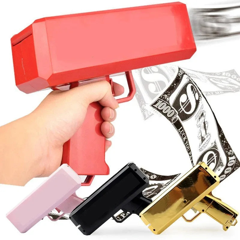 Handheld Cash Shooter for Wedding Bachelor Props Party Birthday Game Movies Supplies Celebration Spray Money Gun