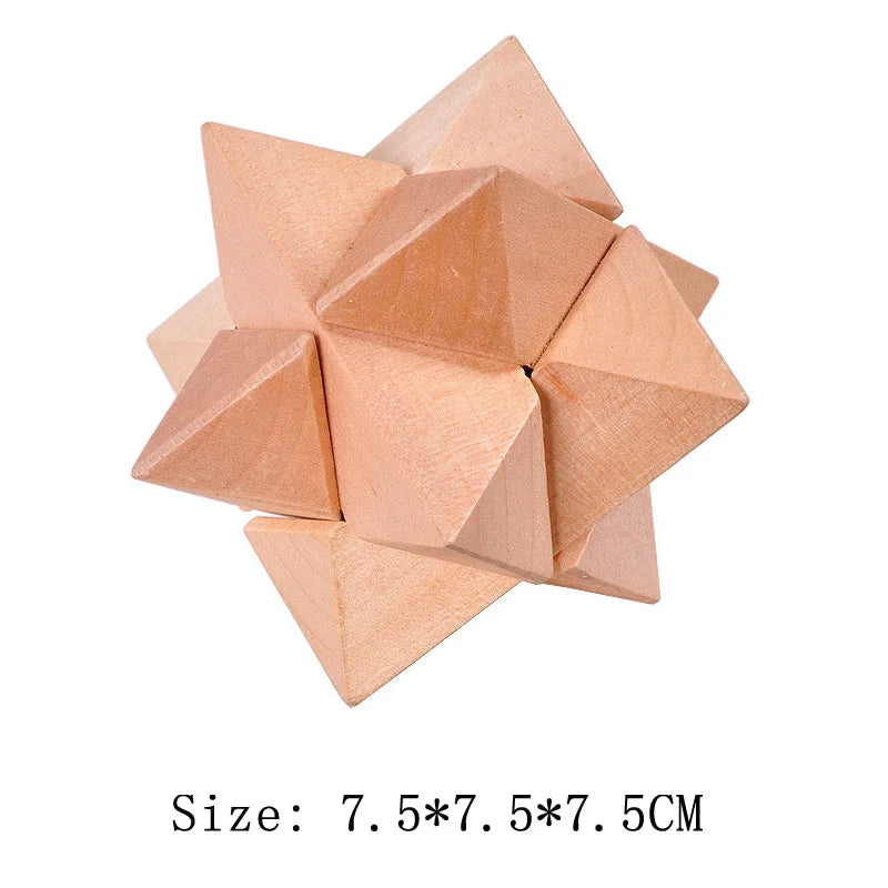 Lu Ban Puzzle Wooden Brain Toys IQ Games Children And Adults Casse Tete Rompecabezas 3D De Madera Juegos De Inteligencia