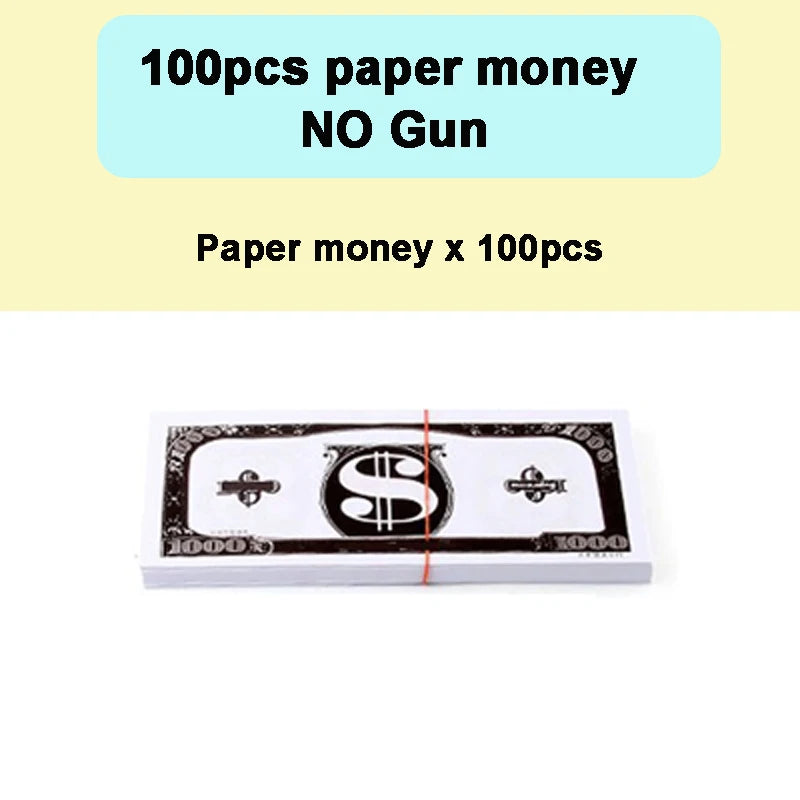Shoot Money Gun Toy Funny Party Game Banknote Shoot Pistol Paper Money Wedding Birthday Decoration Shooter Throwing Toys Kids