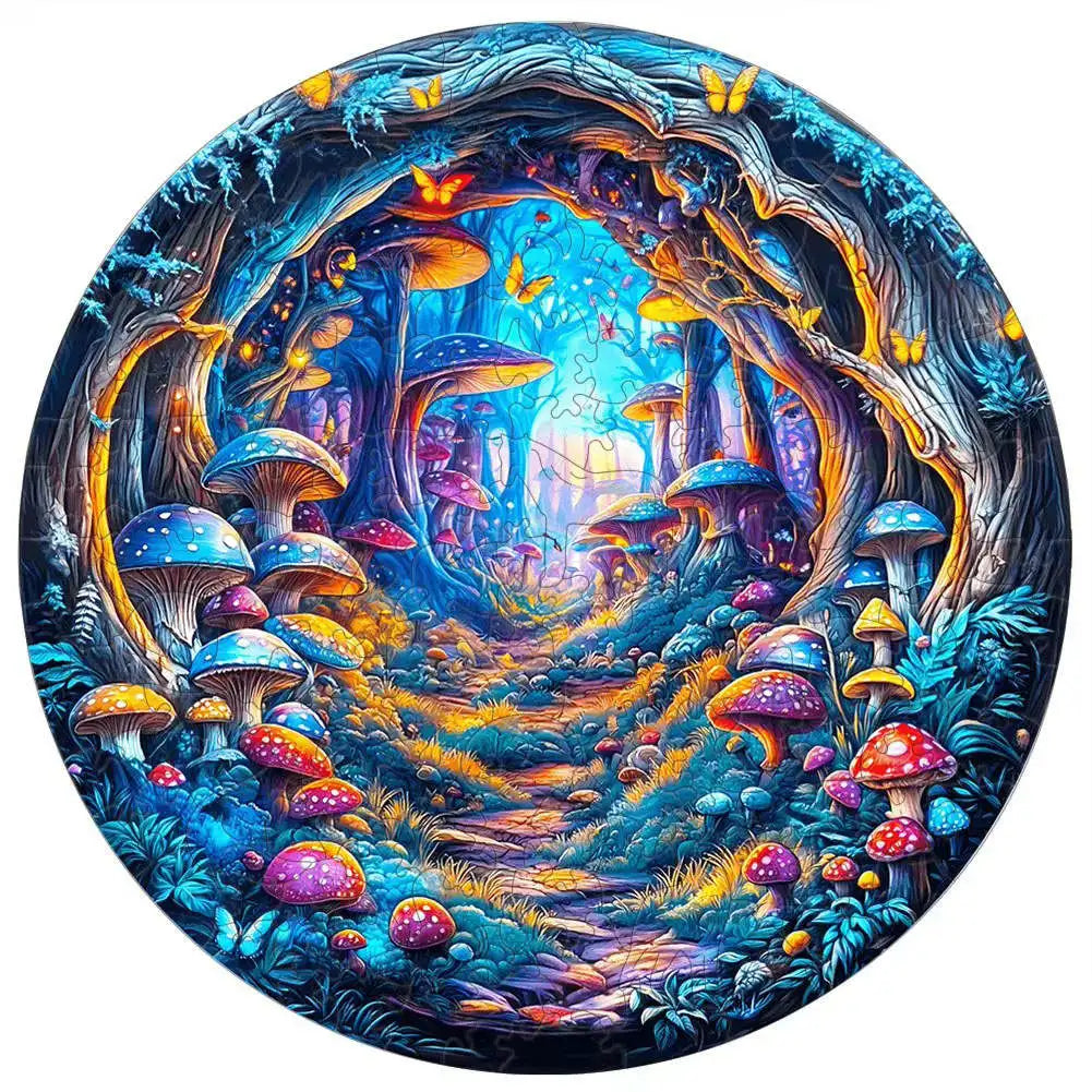 Wooden Animal Jigsaw Puzzle for Adults Kids Toy Circular Puzzle Puzzles Set Birthday Gift Brain Teaser Family Interactive Game