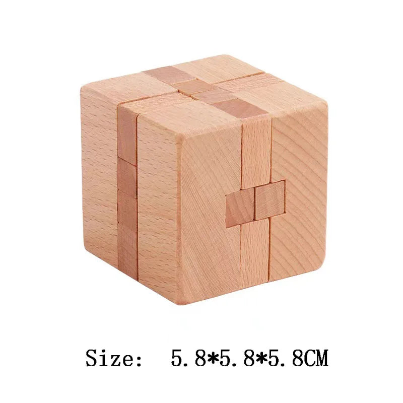 Lu Ban Puzzle Wooden Brain Toys IQ Games Children And Adults Casse Tete Rompecabezas 3D De Madera Juegos De Inteligencia