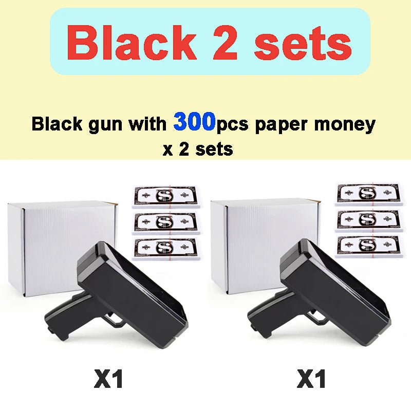 Handheld Cash Shooter for Wedding Birthday Game Movies Bachelor Props Party Supplies Celebration Spray Money Gun Festival Deco