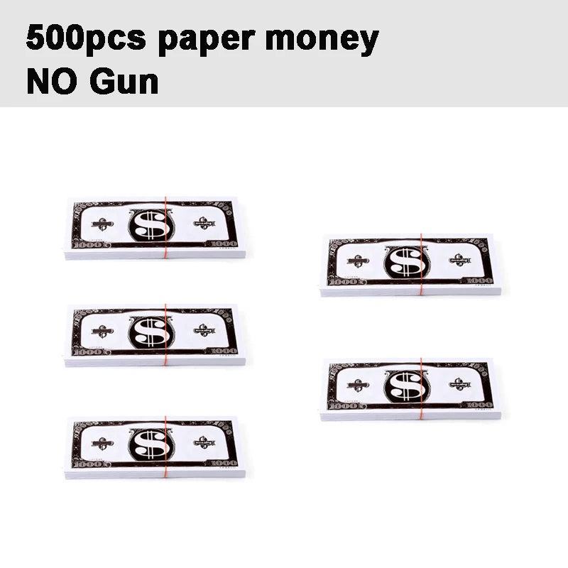 Shoot Money Gun Toy Decoration Shooter Throwing Toys Kids Funny Party Game Banknote Shoot Pistol Paper Money Wedding Birthday