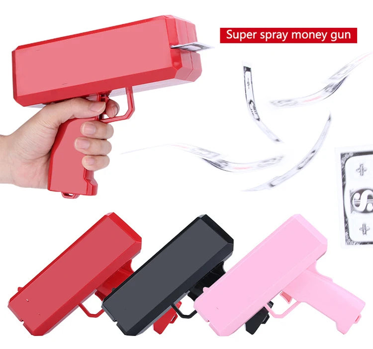 Shoot Money Gun Toy Party Banknote Shoot Pistol Paper Money Shooter Throwing Machine Funny Game Fashion Gift Party Supply Toys