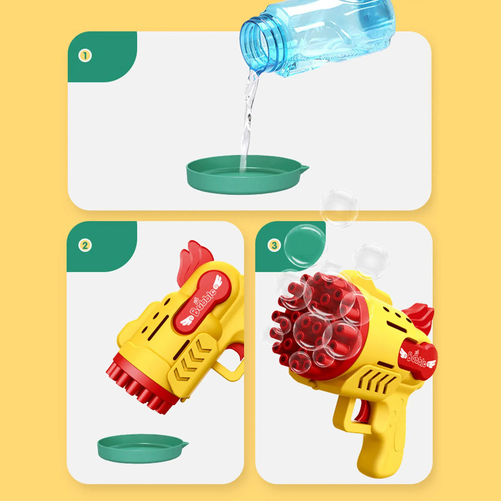 Bubble Gun LED Light Electric Automatic Soap Pomperos Bubble Machine Toys for Kids Outdoor Wedding Party Children's Gifts