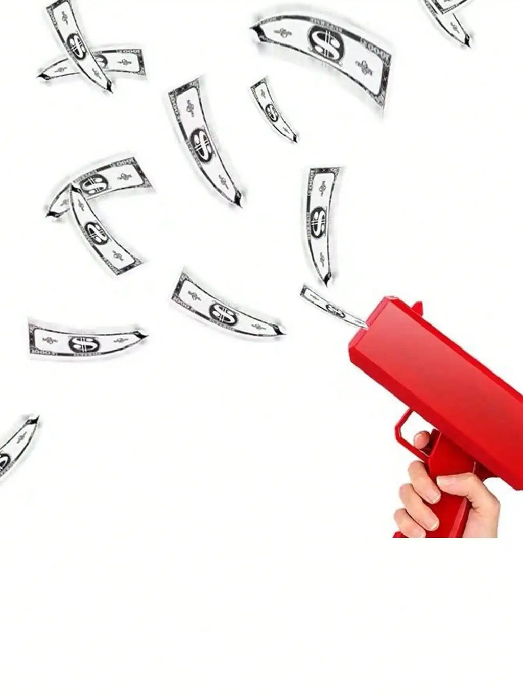 1Set Cash Cannon Money Gun for Wedding, Parties and Fun Include 50 Fake Dollar- Red