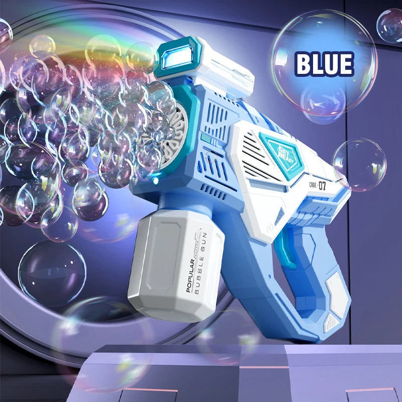 Electric Space Soap Bubble Gun Automatic Bubble Machine Maker Lights Astronaut Outdoor Games Park Toys for Kids Children's Gift