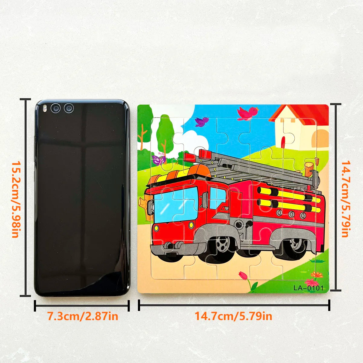 1pc 14.7cm/5.79in Wooden Jigsaw Puzzle Transportation Vehicle Marine Animal Style Puzzles Game Kids Educational Toy for Children