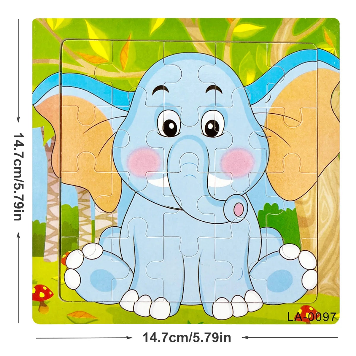 1pc 14.7cm/5.79in Wooden Jigsaw Puzzle Transportation Vehicle Marine Animal Style Puzzles Game Kids Educational Toy for Children