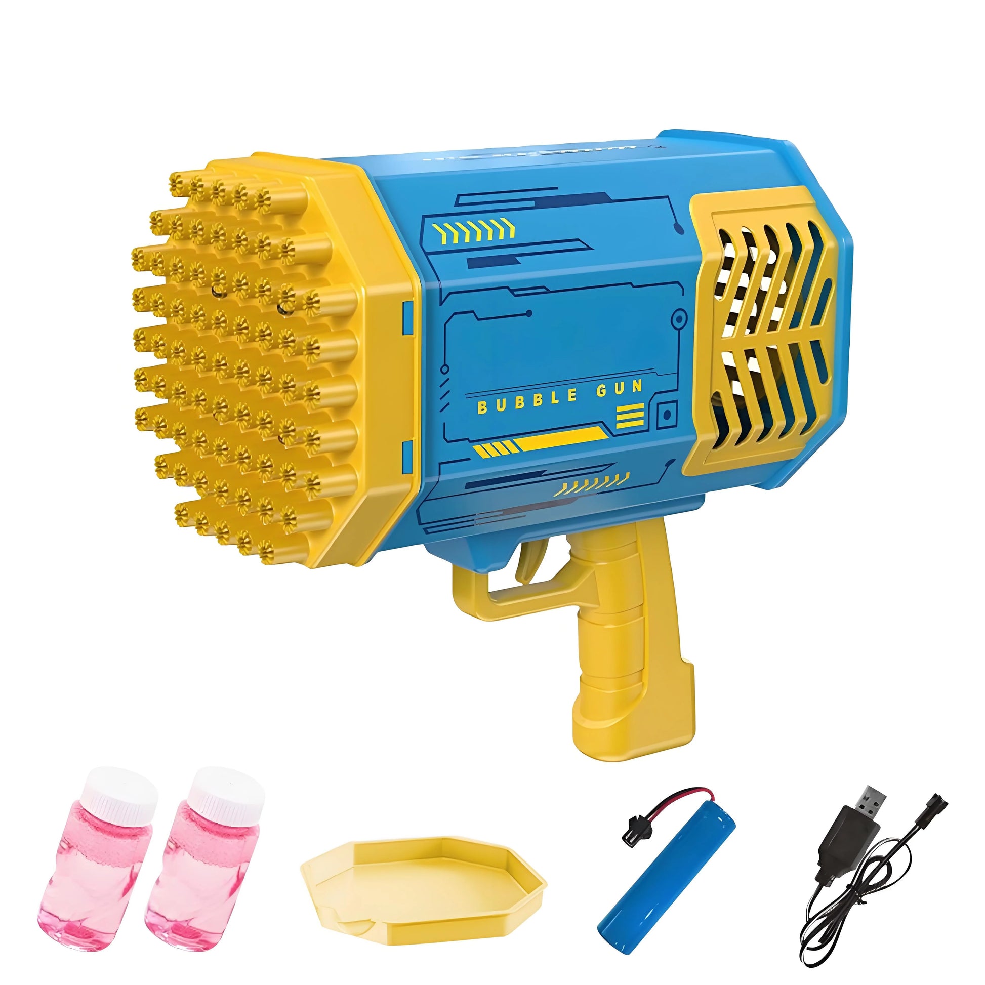 Automatic Bubble Blaster Gun with LED Lights | Non-Stop Thousands of Bubbles | Outdoor Indoor Fun for Toddlers to Kids