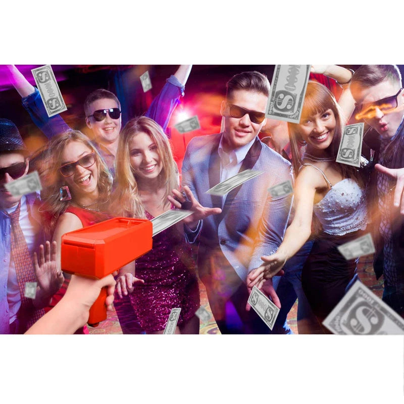 100PCS Cash Cannon Banknote Super Money Gun Shooter Toys For Party Game Wedding Birthday Party Christmas
