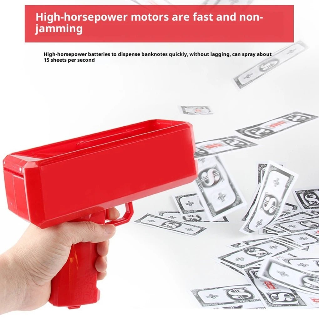 Shoot Money Gun Toy Funny Party Game Banknote Shoot Pistol Paper Money Wedding Birthday Decoration Shooter Throwing Toys Kids