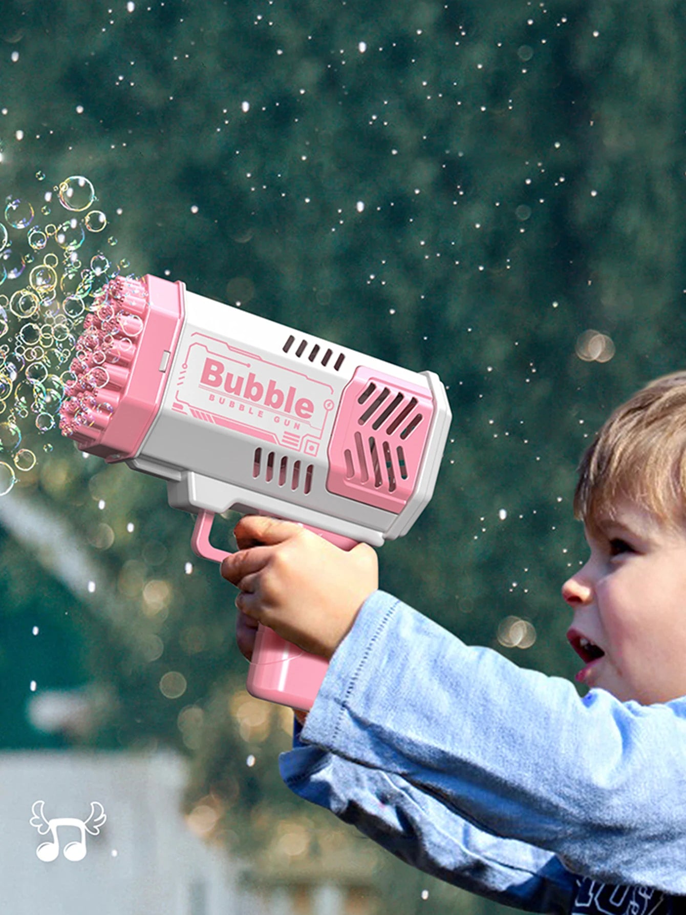 40 Hole bubble toy Launcher Handheld Portable Electric Automatic Bubble Gun Party Birthday Gift Toy(without Bubble Water)