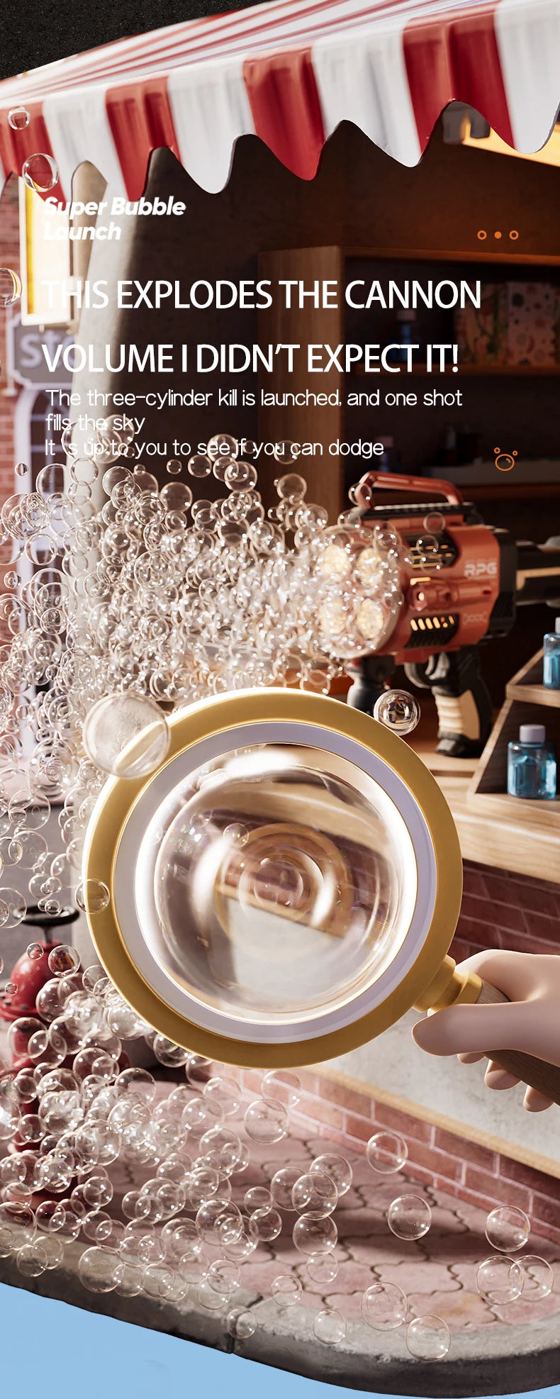 Rechargable Automatic Bubble Machine Gun, No Dip Automatic Bubble Machine With Colorful Lights, 10000+ Bubbles, Suitable For Chi