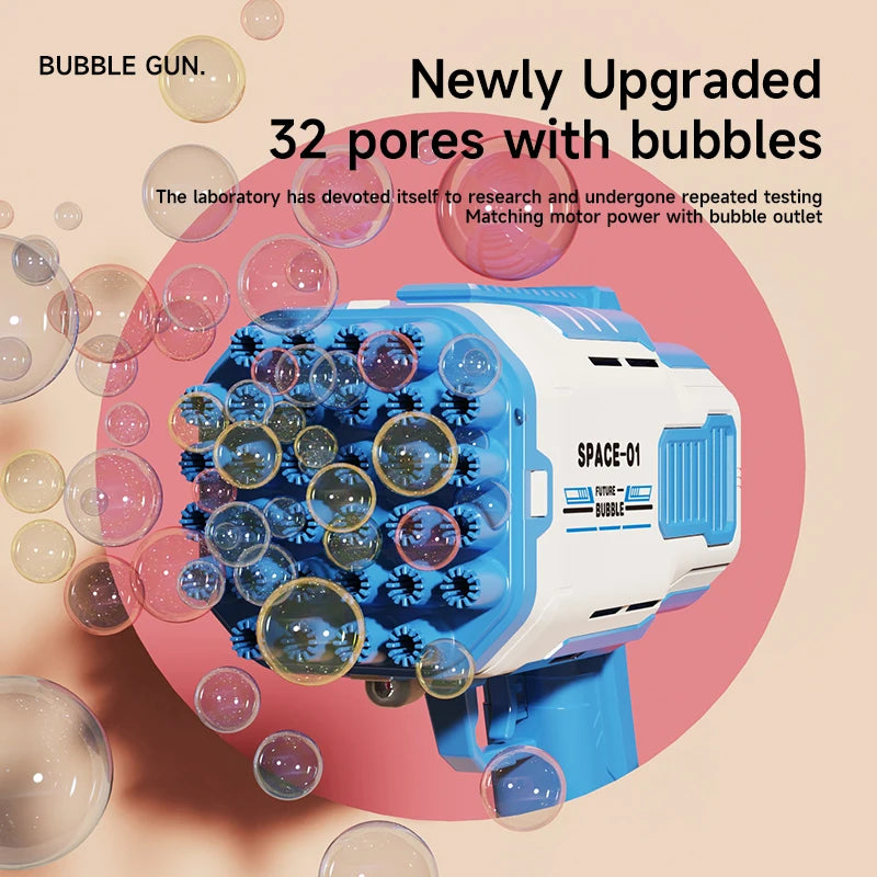 32 hole bubble gun toy parent-child interactive game with a large number of bubble toys Bubble gun without battery Bubble water