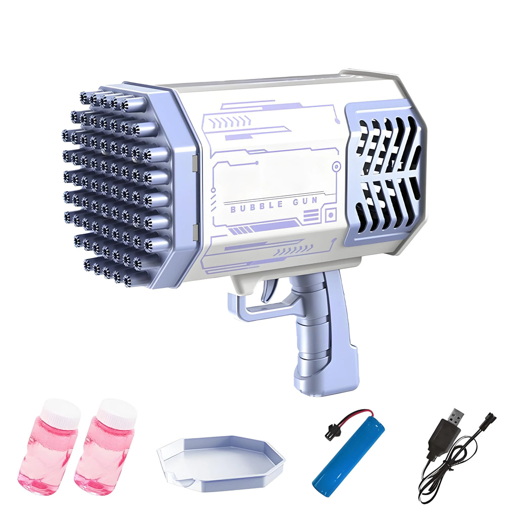 Automatic Bubble Blaster Gun with LED Lights | Non-Stop Thousands of Bubbles | Outdoor Indoor Fun for Toddlers to Kids