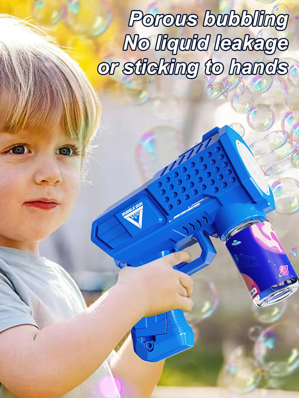 10 hole handheld fully automatic Gatling children's blowing bubble gun bubble machine without battery and bubble water