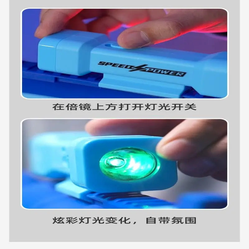 New fully automatic 57 hole new energy electric colorful light bubble gun children's outdoor interactive toy